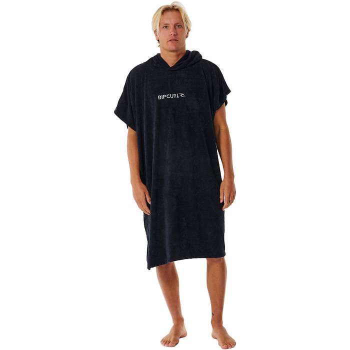 2024 Rip Curl Brand Hooded Towel Changing Robe Poncho 00ZMTO Black Grey